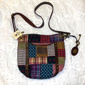 NWT | Fossil Ginger Fab Cbody Patchwork Purse